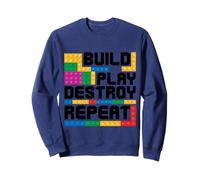 Costruisci Gioca Distruggi Ripeti Building Block Builder Felpa