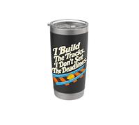 Costruisco le tracce Railway Construction Worker Joke Bicchiere termico in acciaio inox doppia parete