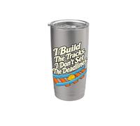 Costruisco le tracce Railway Construction Worker Joke Bicchiere termico in acciaio inox doppia parete