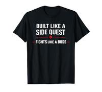 Costruito Come Una Missione secondaria combatte Come Un Boss Divertente Gamer Maglietta