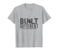 Costruito Diverso: Ho Quel Cane Dentro di Me Maglietta, Uomo, Grigio Melange, 6XL