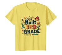 Costruito per la Terza elementare: School Essentials Adventure Maglietta, Bambini, Limone, 4 Anni