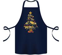 Costruzione Albero di Natale Scavatore Camion Gru Cotone Grembiule 100% Organico