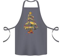 Costruzione Albero di Natale Scavatore Camion Gru Cotone Grembiule 100% Organico