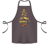 Costruzione Albero di Natale Scavatore Camion Gru Cotone Grembiule 100% Organico