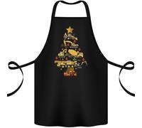 Costruzione Albero di Natale Scavatore Camion Gru Cotone Grembiule 100% Organico