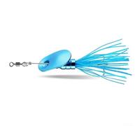 Costruzione composita Spinnerbait esca con lama rotante azione 11 cm 12 g # 6 amo triplo per la pesca della spigola (blu)