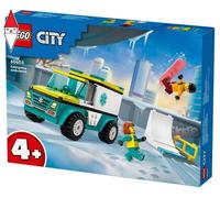 Ambulanza di emergenza con snowboarder Lego City