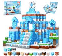 Costruzione Magnetici per Bambini 100PCS Tema del Mondo di Ghiaccio e Neve | Cubi Magnetici Giocattoli Montessori per Bambini, Magnetic Building Blocks Regali STEM per Ragazzo e Ragazza 3 4 5 6 7 8 Anni