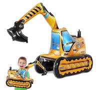 Costruzione Paloncini per Feste, 3D Digger Palloncino per Bambini, Decorazione Compleanno Palloncini in Alluminio di Escavatore, 63 * 96cm
