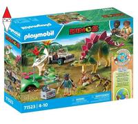 Playmobil dinos 71523 campo base con dinosauri per bambini dai 4 anni