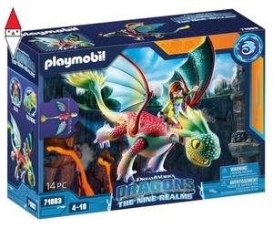 COSTRUZIONE PLAYMOBIL DRAGONS THE NINE REALMS FEATHERS AND ALEX