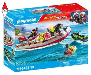 COSTRUZIONE PLAYMOBIL GOMMONE DEI POMPIERI E AQUASCOOTER