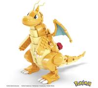 Mattel Mega Construx Wonder Builders Pokemon Dragonite - Figura da costruzione - Dimensioni 19 cm circa. - 387 pezzi