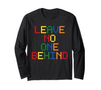 Costruzioni Colorate Leave No One Behind Pixel Art Maglia a Manica
