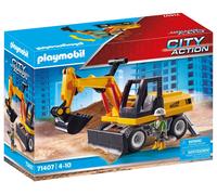 PLAYMOBIL City Action 71407 Escavatore, Corpo Rotante a 360° e Piedi di appoggio, Giocattolo per Bambini dai 4 Anni in su