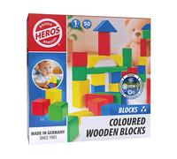 Gioco di blocchi di costruzione in legno HEROS 50 pezzi FSC 1+ Colori vivaci - Nouvo