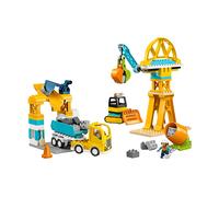 LEGO DUPLO Cantiere e Veicoli 3 in 1 - Gioco Didattico per lo Sviluppo della Motricità Fine - Include Camion Giocattolo, Gru e Escavatori - Regalo di Compleanno per Bambini e Bambine da 3 Anni - 10476