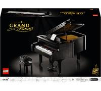 LEGO Ideas Pianoforte a Coda, Set per Adulti, Regalo Espositivo da Collezione con Tastiera Apribile, Motore e Componenti Powered Up Technic con Alimentazione, 21323