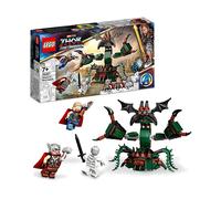 LEGO Marvel Attacco a Nuova Asgard, Giochi per Bambini dai 7 Anni, Set con Supereroi, Thor e il Martello Stormbreaker, Giocattolo da Costruire 76207
