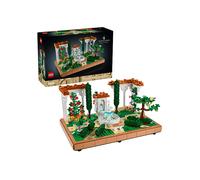 Lego icons 10359 il giardino della fontana, modellino da costruire per adulti da collezione, idea regalo per donna o uomo