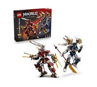 LEGO NINJAGO Mech Titanici Gemelli - Giocattolo Ninja con 2 Action Figure e 3 Minifigure tra cui Kai e Nya - Decorazione Cameretta - Regalo per Bambini da 12 Anni in su e per i Fan Adolescenti - 71870