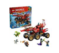 LEGO NINJAGO Bounty di Terra - Giocattolo Ninja 3 in 1 Trasformabile in Nave Volante, Macchina e Moto con 6 Minifigure - Regalo per Bambini da 9 Anni in su Fan di La Rivolta dei Draghi - 71869