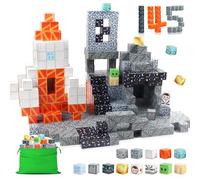 Costruzioni Magnetiche Blocchi, 145 Pezzi Costruzioni Magnetiche per Bambini, Costruisci un Mondo di Blocchi Magnetici,Giocattoli Educativi Magnetici per Bambini e Bambine di 3 4 5 6 7 8 9 10 Anni
