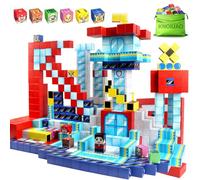 Costruzioni Magnetiche Blocchi, 219 Pezzi Costruzioni Magnetiche per Bambini, Costruisci un Mondo di Blocchi Magnetici,Giocattoli Educativi Magnetici per Bambini e Bambine di 3 4 5 6 7 8 9 10 Anni