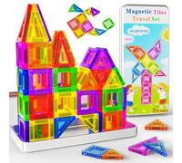 Costruzioni Magnetiche da Viaggio 41PCS Mini Giochi Magnetici per Bambini Bambina 3 4 5 6 7 8 Anni Magnetic Tiles Giocattoli Magnetici Viaggio Ragazzi Ragazze 3+ Anni Compleanno Natale Epifania