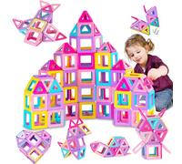 Costruzioni Magnetiche per Bambini 3 4 5 6 Anni 38 Pezzi Magneti Giochi Bambina 3 4 5 6 Anni Gioco Magnetici Bambino Mattoncini Magnetici per Bambini Natale Compleanno Regalo Bambina 3 4 5 6 7 Anni