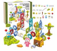 Costruzioni Magnetiche Pista Arcobaleno Paradiso dei Bambini 104 pezzi