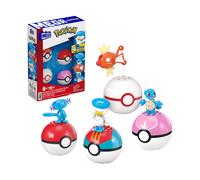 MEGA Pokémon - Squadra di Tipo Acqua, set da costruire con 79 pezzi, include Squirtle, Magikarp, Shellder, Quaxly e 4 Poké Ball con perni, giocattolo per bambini, 6+ anni, JCT42