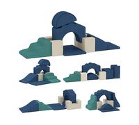 COSTRUZIONI MORBIDE AIYAPLAY IT3D0-027V01DB - morbido, 7 blocchi, velluto, Montessori, lavabile