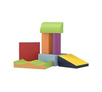 COSTRUZIONI MORBIDE HOMCOM Set di costruzioni morbide 7 pezzi - multicolore, schiuma, 1-3 anni