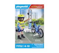 COSTRUZIONI PLAYMOBIL 71732 - Multicolore, 14 pezzi, con E-Bike e accessori polizia, per bambini da 4 anni