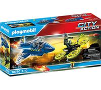 COSTRUZIONI PLAYMOBIL Inseguimento aereo della polizia con drone