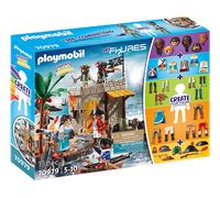 COSTRUZIONI PLAYMOBIL My Figures: Isola dei Pirati - Multicolore, 18 pezzi, componibile