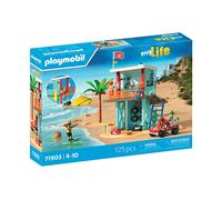COSTRUZIONI PLAYMOBIL Torre di Vigilanza My Life con auto da spiaggia - Multicolore, 1000 pezzi