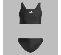 Adidas 3 Stripes V Back Bikini Nero 13-14 Years Ragazza
