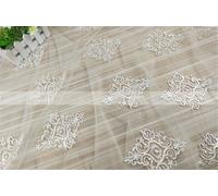 Costume Abito da Sposa Pizzo Bordo Bianco Spento Danza Sera Fai da Te Tessuto 1