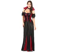 Deguisetoi Costume abito lungo da vampiro donna - Rosso - Taglia Unica