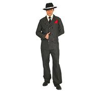 Costume adulto da gangster per travestimento Al Capone abito gessato