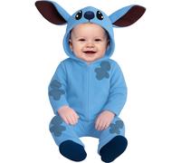 COSTUME ALIENO BLU TUTA CON CAPPUCCIO TRAVESTIMENTO CARNEVALE COSPLAY STITCH