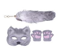 Costume Animale,Costume Gioco Di Ruolo | Guanti A Divertenti Copertura Per Il Viso Coda Accessorio Per Cosplay Halloween Per Adulti Donne Travestimenti