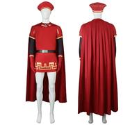 Costume Anime Costume Outfit Rosso Con Mantello E Cappello Per Ruolo - Giocando A Set Completo Per Il Gioco Di Ruolo Da Uomo, Feste A Tema, Eventi Di Comic Con E Celebrazioni Di H(Size:XL,Color:ROSSO)