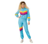 Costume Anni '80 Per Adulti Tuta Shell Aerobica Tuta Elegante