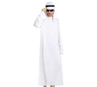 Costume arabo per Halloween, set per cosplay di Toga arabo, vestibilità comoda, con fascia per la testa, per adulti, adolescenti, ragazzi, studenti, attori