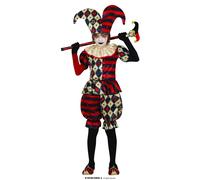 FIESTAS GUIRCA Costume da Arlecchino Diamante - Pagliaccio Buffone - Costume Bambino Halloween 5-6 Anni