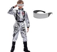 Costume Astronauta Bambino, Costume Astronauta Adulto, Vestito Carnevale Astronauta Bambino, Accessori per l'abbigliamento della Astronauta, feste di Carnevale. (Bambino, S)